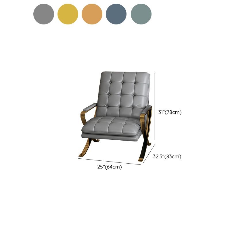 Contemporary Accent Armchair Modern Upholstered Accent Chair Clearhalo 'Accent Chairs' 'accent_chairs' 'Chairs & Seating' 'furn' 'furn_accent_chairs' 'Furniture' 'Living Room Furniture' 1200x1200_f9603106-d20e-4b7e-8264-17c5736b0049