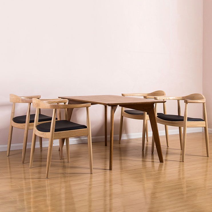 Modern Style Arm Chair Solid Wood Open Back Indoor Dining Chair Clearhalo 'Dining Chairs' 'Dining Tables & Seating' 'dining_chair' 'furn' 'furn_dining_chair' 'Furniture' 'furniture_dining_chair' 'Kitchen & Dining Furniture' 1200x1200_f9606bb2-927f-4608-9b7e-259e43adc701