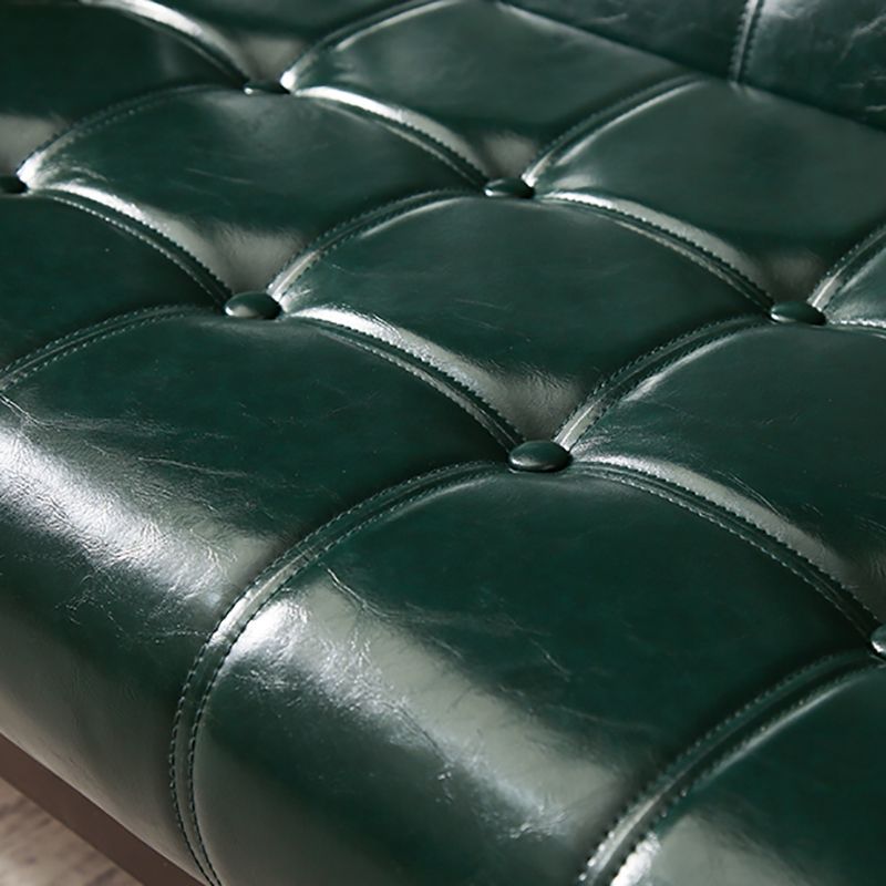 ブラウンモダンビスケットバック本革標準ソファ27.56 "高四角いアームソファ