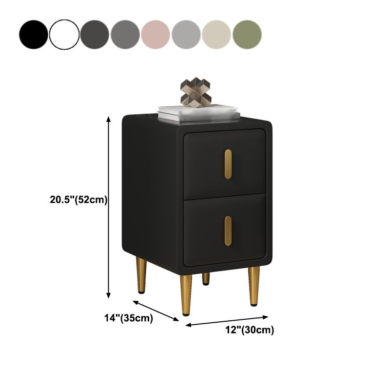 Modern 20'' Tall Bed Nightstand 2-Drawer Storage Faux Leather Legs Included Nightstand Clearhalo 'Bedroom Furniture' 'furn' 'furn_night_stand' 'Furniture' 'night_stand' 'Nightstands' 1200x1200_f963c26a-fcaa-4bbd-befc-bde50eeb8072