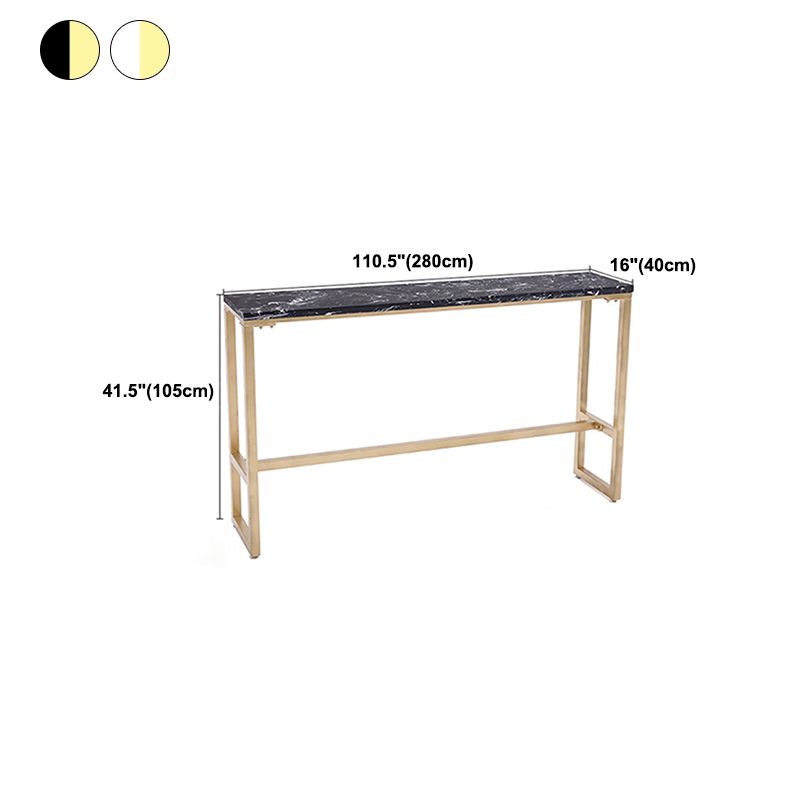 Glam Pub Table Solid Wood Bar Height Rectangle Bar Table for Breakroom Clearhalo 'Bar Furniture' 'Bar Tables' 'bar_tables' 'furn' 'furn_bar_tables' 'Furniture' 'Kitchen & Dining Furniture' 1200x1200_f96485fd-5766-4173-9b60-2cc9f6421ed4