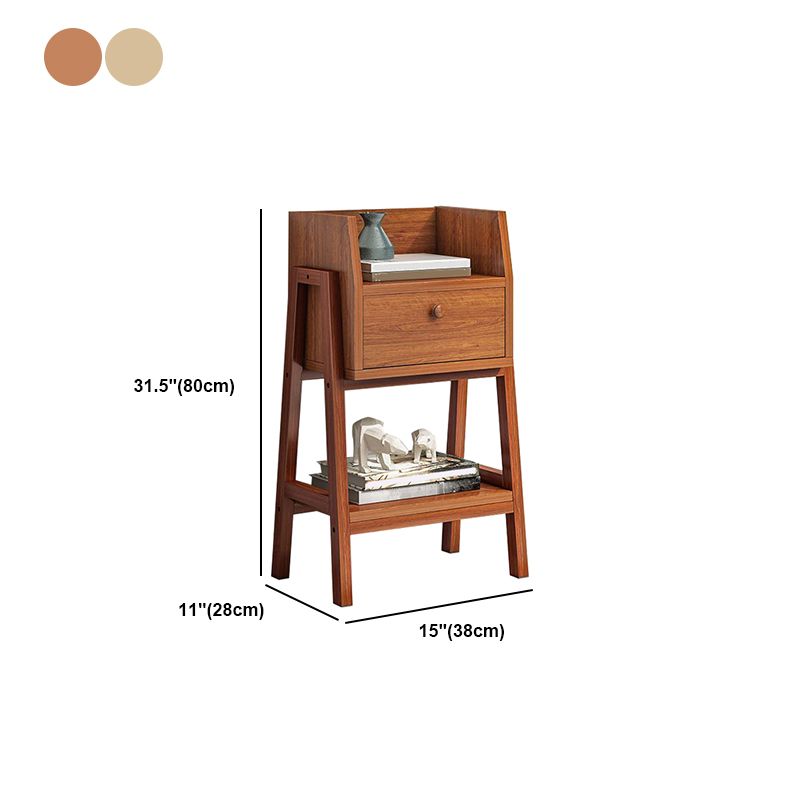 Modern Ladder Book Case 11" W Vertical Engineered Wood Open Bookcase for Home