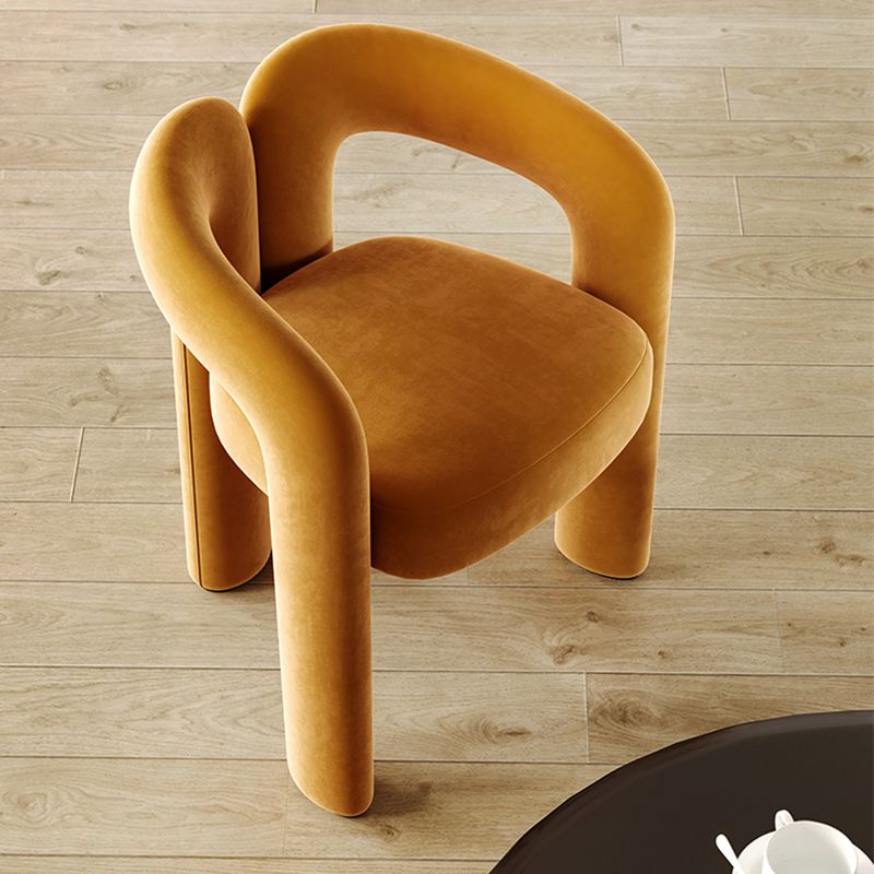 Modern Contemporary Upholstered Arm Chair Open Back Dining Chair for Dining Room Clearhalo 'Dining Chairs' 'Dining Tables & Seating' 'dining_chair' 'furn' 'furn_dining_chair' 'Furniture' 'Kitchen & Dining Furniture' 1200x1200_f9657499-43a0-4e6b-b0bb-10427f815e07