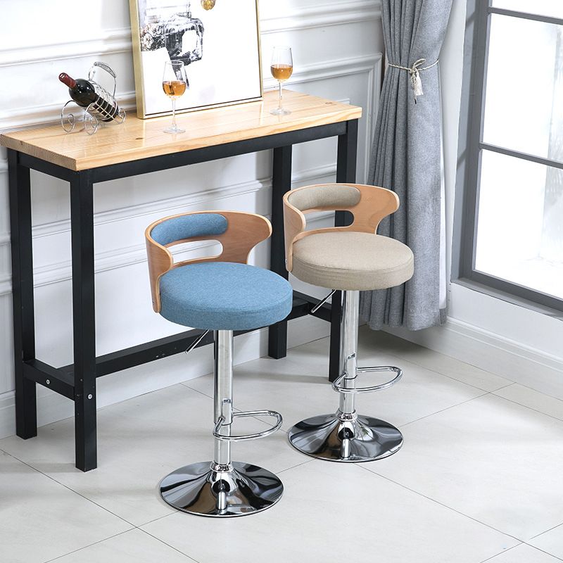 Swivel Adjustable Height Bar Stool Industrial Metal Bristol with Footrest