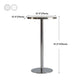 Contemporary Bar Dining Table Steel Bar Height Cocktail Table with Pedestal Base in Silver Clearhalo 'Bar Furniture' 'Bar Tables' 'bar_tables' 'furn' 'furn_bar_tables' 'Furniture' 'furniture_bar_tables' 'Kitchen & Dining Furniture' 'kitchen&dining_furn' 'kitchen' 1200x1200_f9692d9c-fe6f-43d4-81b4-c92e9e933111
