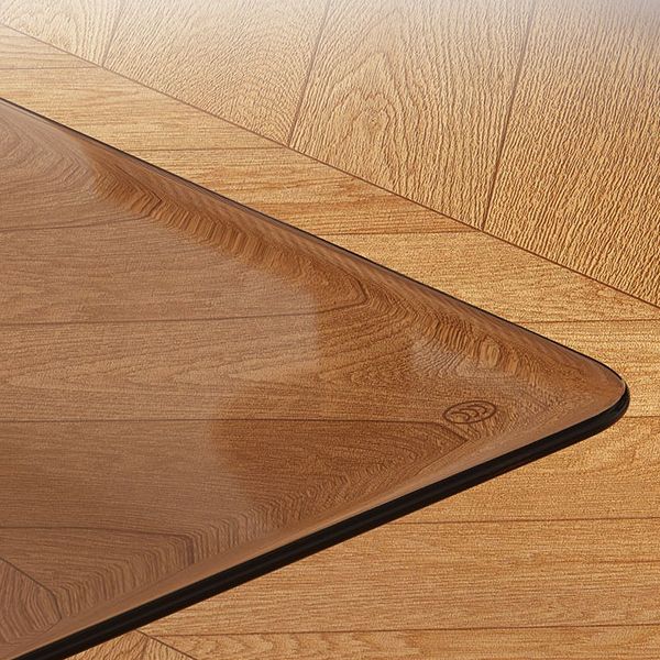 Finitura lucidata 1/4/5 PC set da pranzo con tavolo da pranzo in vetro e sedie pieghevoli