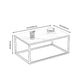 Modern Rectangular Steel Frame Coffee Table Black Cocktail Table Clearhalo 'Coffee & Accent Tables' 'Coffee Tables' 'coffee_tables' 'furn' 'furn_coffee_tables' 'Furniture' 'furniture_coffee_tables' 'Living Room Furniture' 1200x1200_f96b90f6-72c7-43fe-8a23-5843edab751e