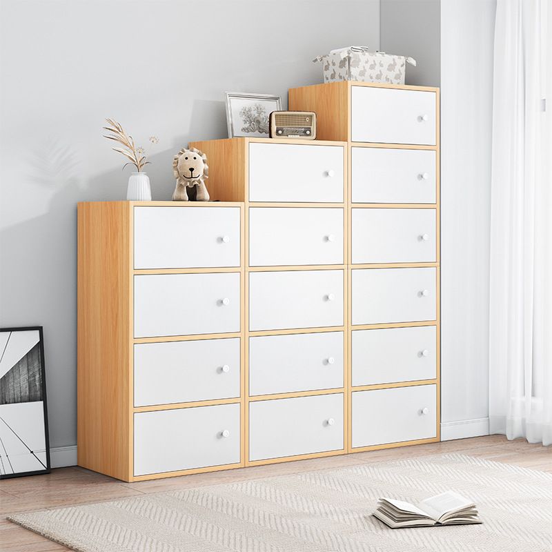 Cassa di stoccaggio in legno verticale per finitura opaca contemporanea