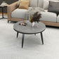 17"H Contemporary Coffee Table Round Stone Coffee Cocktail Table Clearhalo 'Coffee & Accent Tables' 'Coffee Tables' 'coffee_tables' 'furn' 'furn_coffee_tables' 'Furniture' 'Living Room Furniture' 1200x1200_f96e31be-f1ee-4478-9d9f-74498a786487