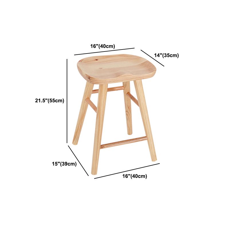 Saddle Seat Footrest Counter Chair Modern Backless Counter Stools in Natural Clearhalo 'Bar Furniture' 'Bar Stools' 'bar_stools' 'furn' 'furn_bar_stools' 'Furniture' 'Kitchen & Dining Furniture' 1200x1200_f96e37b2-1535-444d-be49-82404e7b484e