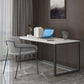 Marble H-Shape Writing Desk Mirrored with Black Metal Legs Home or Office Desk Clearhalo 'furn' 'furn_office_desk' 'Furniture' 'Office Desks' 'Office Furniture' 'office_desk' 1200x1200_f96eb420-5cba-44bd-80fc-8582f3cd283c