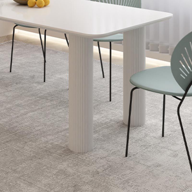 Modern Rectangle Dining Room Collection Stone and Wood Fixed Dinner Table Clearhalo 'Dining Tables & Seating' 'Dining Tables' 'dining_table' 'furn' 'furn_dining_table' 'Furniture' 'Kitchen & Dining Furniture' 1200x1200_f96f4aa3-78a1-42f6-82f0-a910ff09faf4