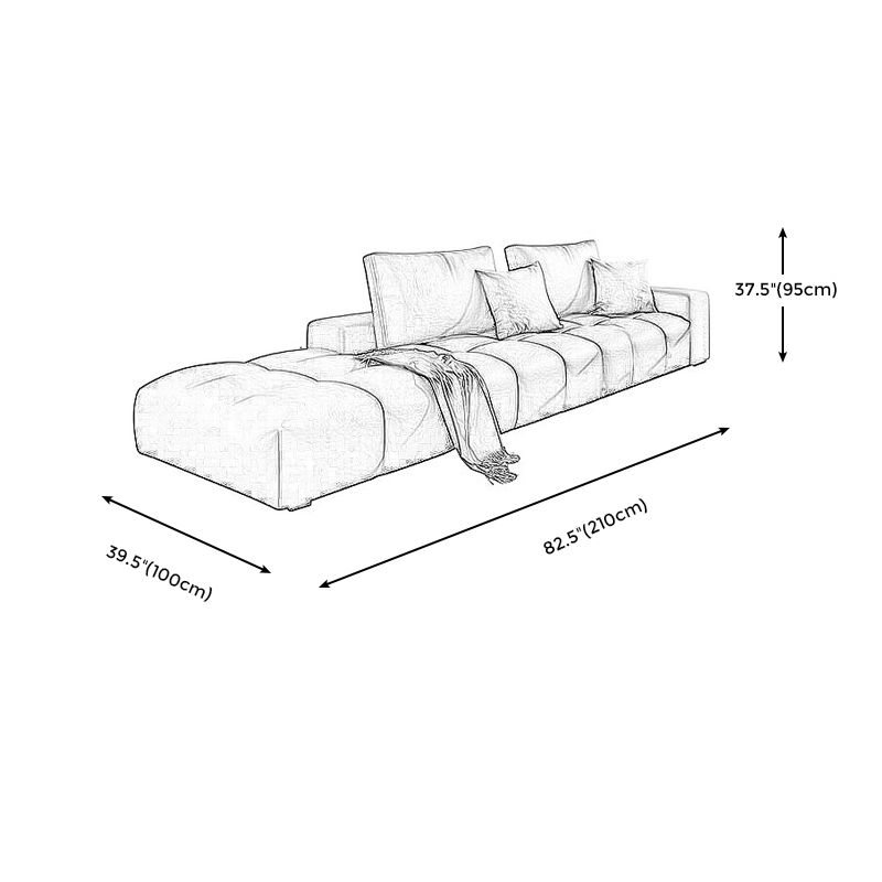 American Traditional Faux Leather Cushions Sectionals 37.4"High Square Arm Sofa,Dark Brown Clearhalo 'furn' 'furn_sectionals' 'Furniture' 'furniture_sectionals' 'kitchen' 'kitchen_sectionals' 'Living Room Furniture' 'Sectionals' 1200x1200_f96ff977-79a3-4698-9970-aec7f32f094b