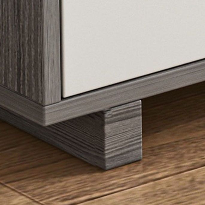 12 "D Consolet de télévision en bois moderne Console ouverte Stand de télévision avec tiroirs et portes