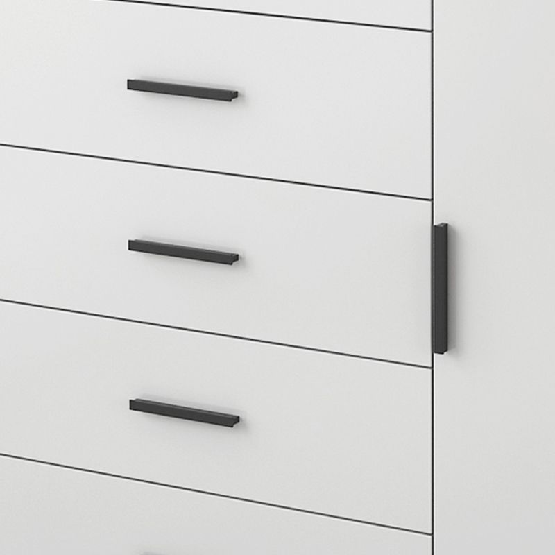 黒いまっすぐな脚ストレージキャビネットを備えたモダンな木製のアクセントキャビネット