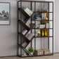 Glam Metal Bookshelf Standard Open Back Bookcase with Shelves
