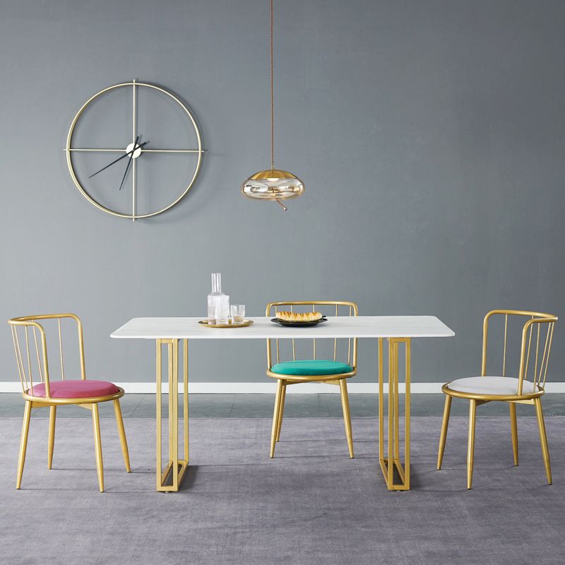 Sintered Stone Dining Table Traditional Luxury Dining Table with Gold Frame Clearhalo ' dining_table' 'Dining Tables & Seating' 'Dining Tables' 'furn' 'furn_dining_table' 'Furniture' 'furniture_dining_table' 'Kitchen & Dining Furniture' 'kitchen&dining_furn' 'kitchen' 'kitchen_dining_table' 1200x1200_f9729fcc-528f-4516-b799-03e5e06eee7a