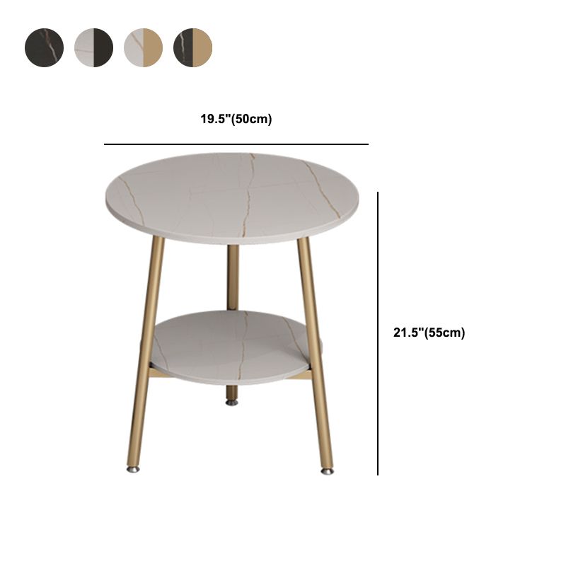 21.6"H X 19.6"W X 19.6"D Round Slate Top Side Table Metal 3 Legs End Table Clearhalo 'Coffee & Accent Tables' 'End & Side Tables' 'end_side_tables' 'furn' 'furn_end_side_tables' 'Furniture' 'Living Room Furniture' 1200x1200_f9737c77-2f10-41ef-892d-7b62677d2876