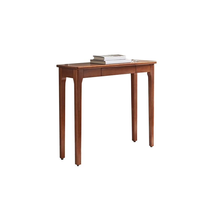 Tavolo da console in legno a 4 gambe a 4 gambe con archiviazione