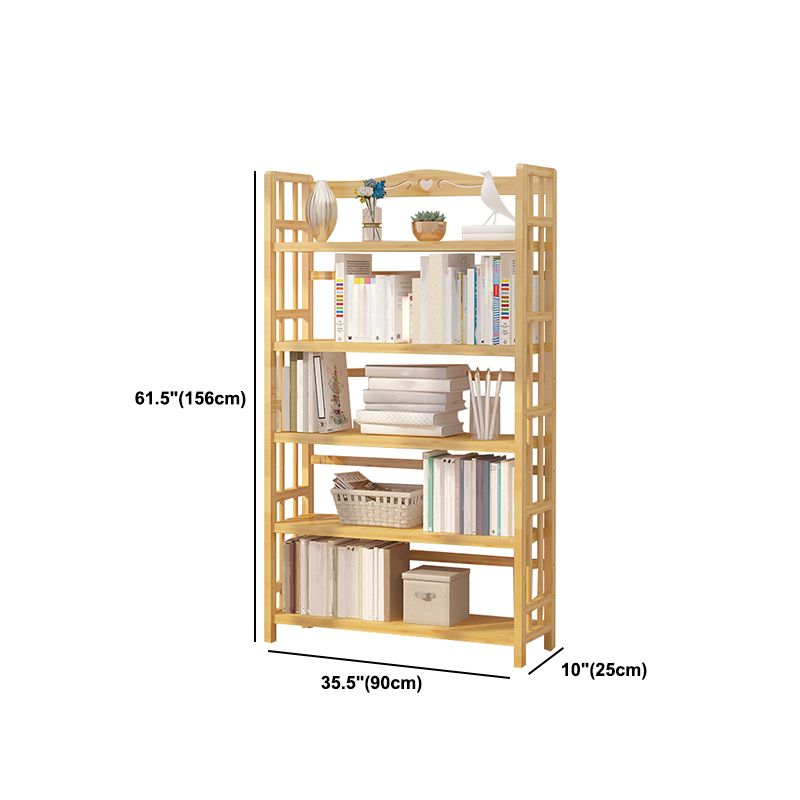 Adjustable Wood Book Shelf Bamboo Natural Shelf Bookcase Open Shelf Shelves Included Clearhalo 'Bookcases' 'furn' 'furn_bookcases' 'Furniture' 'Office Furniture' 1200x1200_f973fe4f-6ca4-480b-930c-d3570c7054fe