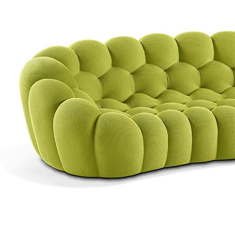 Ultra-Modern Curved Sofa 31.5"High Fabric Biscuit Back Armless Sofa Clearhalo 'furn' 'furn_sofas' 'Furniture' 'furniture_sofas' 'kitchen' 'kitchen_sofas' 'Living Room Furniture' 'Sofa' 'sofas' 1200x1200_f9742a07-7b96-4664-9515-3d914eda9be8
