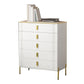 Glam Stone Coffre de rangement blanc 16" de large pour chambre à coucher avec tiroirs