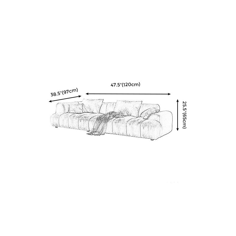 Nordic Stain-Resistant White Couch Recessed Arm Sofa with Tight Back Clearhalo 'furn' 'furn_sofas' 'Furniture' 'furniture_sofas' 'Living Room Furniture' 'Sofa' 'sofas' 1200x1200_f9783102-da3b-4610-b3da-1e78fa560dd4