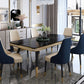 Moderno rettangolo 1/4/5/6/7 pezzi tavolo da pranzo set di gambe nere set di dinette interno