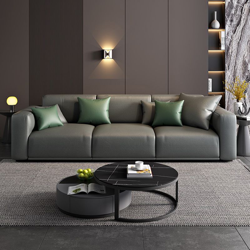 Fabric Living Room Square Arm Standard Cushions Contemporary Seating Clearhalo 'furn' 'furn_sofas' 'Furniture' 'furniture_sofas' 'kitchen' 'kitchen_sofas' 'Living Room Furniture' 'Sofa' 'sofas' 1200x1200_f9793477-0246-4a2f-b70d-d818d36b6d23