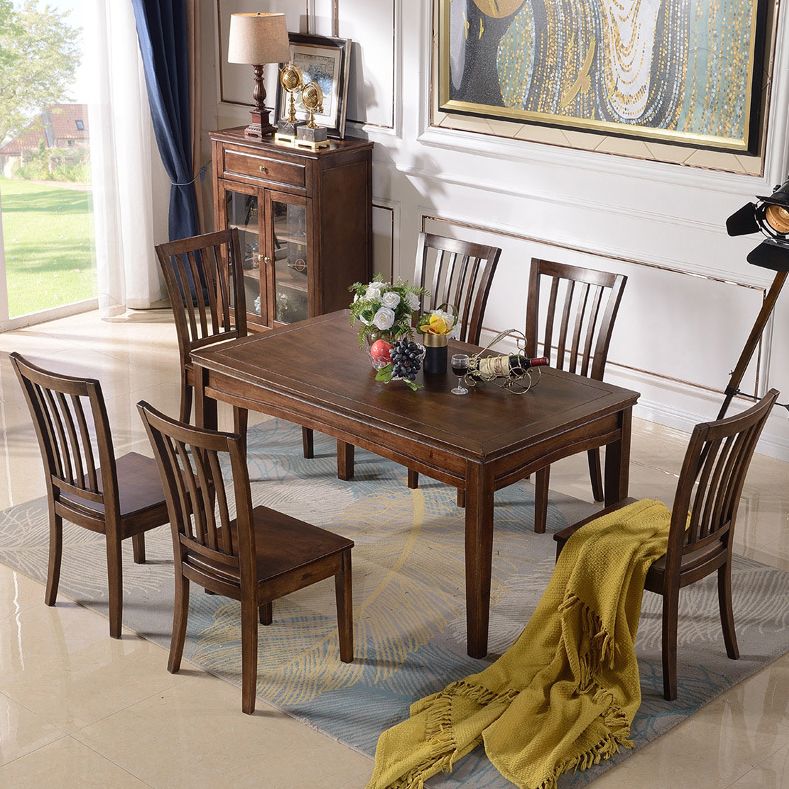 Traditional Solid Wood Dining Set Standard Height wth 4 Legs Base Dining¬†Room¬†Set Clearhalo 'Dining Room Sets' 'Dining Tables & Seating' 'dining_room_set' 'furn' 'furn_dining_room_set' 'Furniture' 'furniture_dining_room_set' 'Kitchen & Dining Furniture' 'kitchen&dining_furn' 'kitchen' 1200x1200_f979ff2f-024f-4fa8-900d-71ea79e5cdee