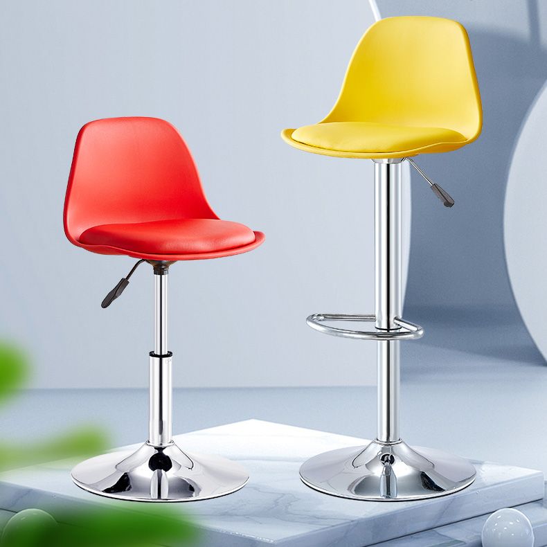 Contemporary Liftable Bar-stool Plastic Counter Bar Stool with Metal Legs Clearhalo 'Bar Furniture' 'Bar Stools' 'bar_stools' 'furn' 'furn_bar_stools' 'Furniture' 'furniture_bar_stools' 'Kitchen & Dining Furniture' 1200x1200_f97ab47d-f8ac-41ad-9c18-d84aec56fbab