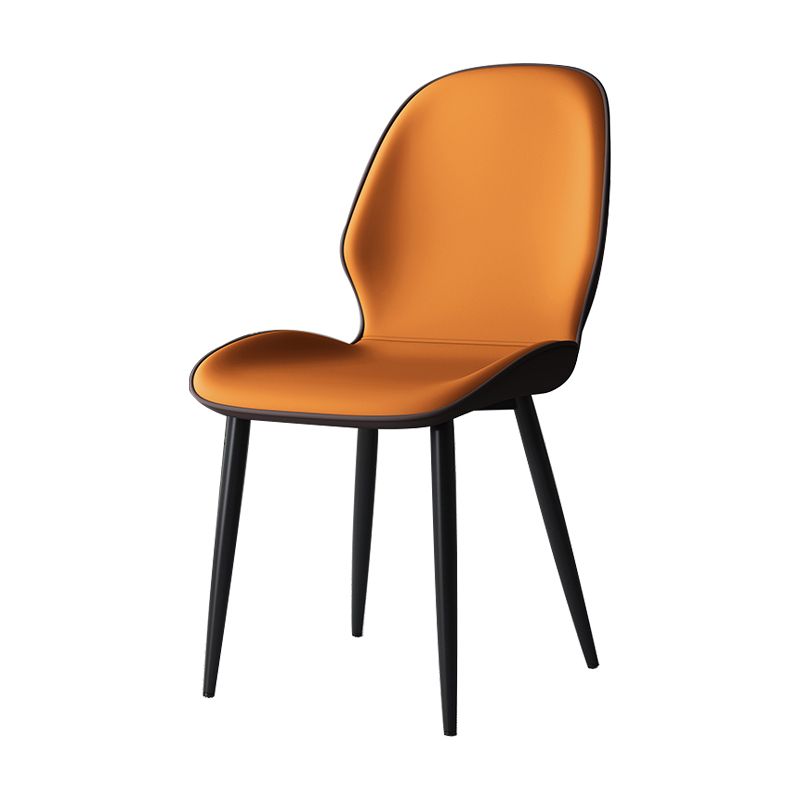 Contemporary Restaurant Leather Side Chair Matte Finish Parsons Dining Chair Clearhalo ' kitchen&dining_furn' 'Dining Chairs' 'Dining Tables & Seating' 'dining_chair' 'furn' 'furn_dining_chair' 'Furniture' 'furniture_dining_chair' 'Kitchen & Dining Furniture' 'kitchen' 1200x1200_f97bc943-3c19-4363-a451-51dccba73ccb