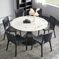 Convertible Dining Table Round Stone Dining Table with Pedestal