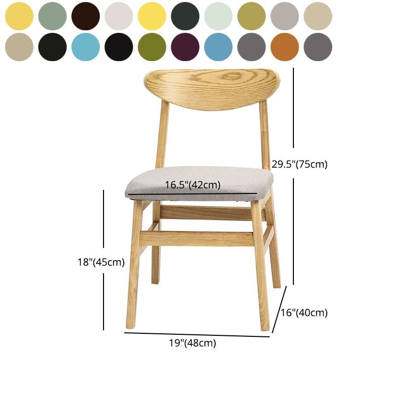 Modern Upholstered Home Side Chair Open Back Matte Finish Dining Chair Clearhalo ' kitchen&dining_furn' 'Dining Chairs' 'Dining Tables & Seating' 'dining_chair' 'Furniture' 'furniture_dining_chair' 'Kitchen & Dining Furniture' 'kitchen' 1200x1200_f97bf7d5-5c13-4495-8862-0a7abaf977c6