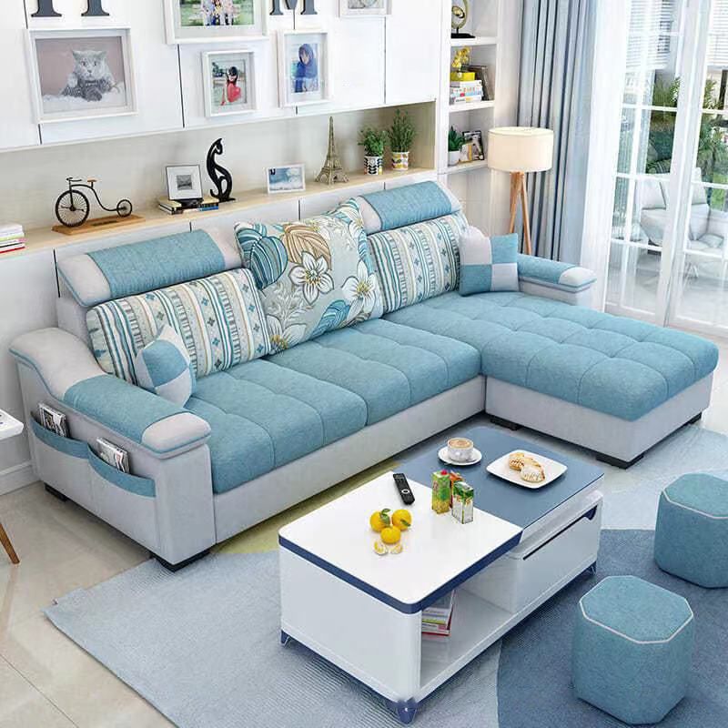 Nordic with Storage Fabric Living Room Pillows Slipcovered Seating Clearhalo 'furn' 'furn_sectionals' 'Furniture' 'Living Room Furniture' 'Sectionals' 1200x1200_f97c60e9-9293-43d8-b798-ef9fc14220d1