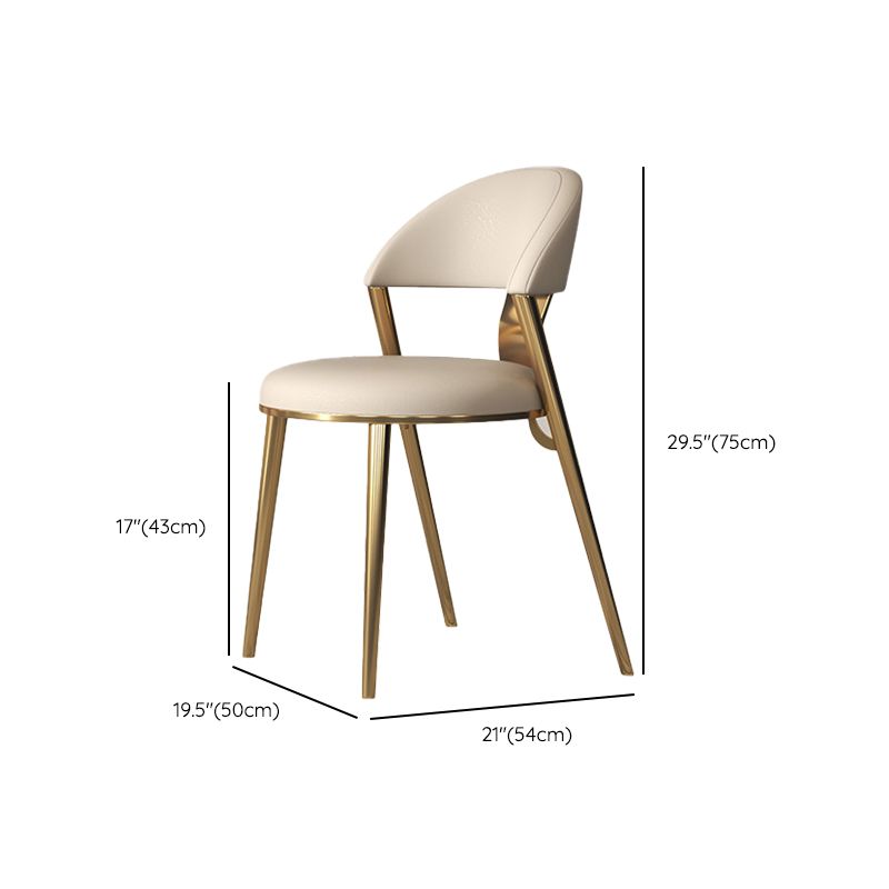 Sedia laterale senza braccio della sala da pranzo sedia da pranzo in pelle finta