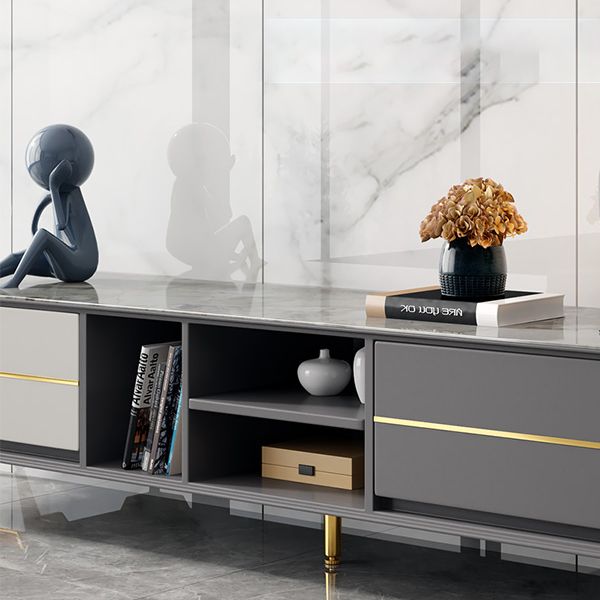 Console télévisée scandinave armoire télévisée à domicile en pierre enthousiaste avec tiroirs glide
