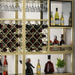 Rack à vin industriel kit de sol en sol de porte-vin avec une étagère pour la cuisine