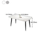 Rectangular Stone Round Table Modern Dining Table Furniture with Metal Base