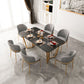 Rectangular Dining Table Set 1/2/5/7 Pieces Metal Dinette Set for Kitchen Clearhalo 'Dining Room Sets' 'Dining Tables & Seating' 'dining_room_set' 'furn' 'furn_dining_room_set' 'Furniture' 'Kitchen & Dining Furniture' 1200x1200_f9803e50-03f3-4844-a811-178cc2da19ce