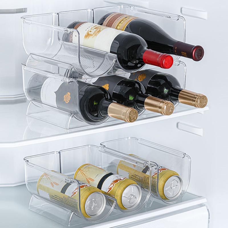 Modern Acrylic Wine Rack Bottle Tabletop Or Countertop Free-Stand Bottle Holder in Clear Clearhalo 'furn' 'furn_wine_racks' 'Furniture' 'Kitchen & Dining Furniture' 'Wine Racks' 'wine_racks' 1200x1200_f9836fbd-686c-49c8-885e-3b6a2b617780