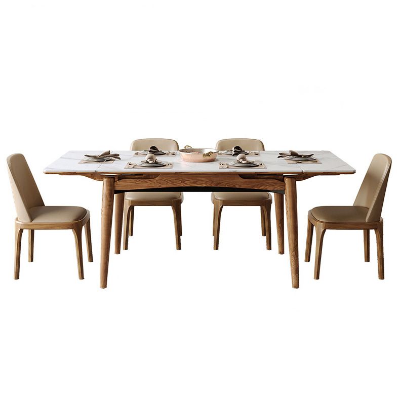 Tavolo da pranzo moderno in pietra rettangolare per la casa