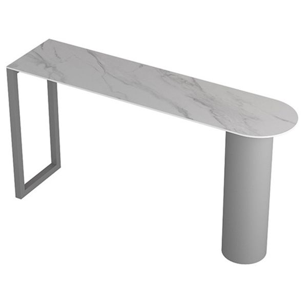 Stone Bar Dining Table Modern Bar Table with Double Pedestal for Kitchen Dining Room Clearhalo 'Bar Furniture' 'Bar Tables' 'bar_tables' 'furn' 'furn_bar_tables' 'Furniture' 'furniture_bar_tables' 'Kitchen & Dining Furniture' 1200x1200_f98528f1-6c40-4e69-8198-065fce03a9d6