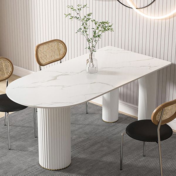 Metal Contemporary Free Form Table Marble Top Table for Dining Room and Kitchen Clearhalo ' dining_table' 'Dining Tables & Seating' 'Dining Tables' 'furn' 'furn_dining_table' 'Furniture' 'furniture_dining_table' 'Kitchen & Dining Furniture' 'kitchen&dining_furn' 'kitchen' 'kitchen_dining_table' 1200x1200_f985938c-a7de-4bdd-b15e-ad2a9a56c7a6