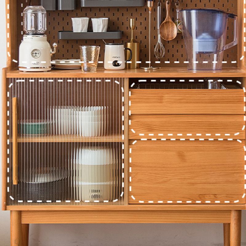 Armadio in legno in legno in legno armadio per la porta in vetro con cassetti