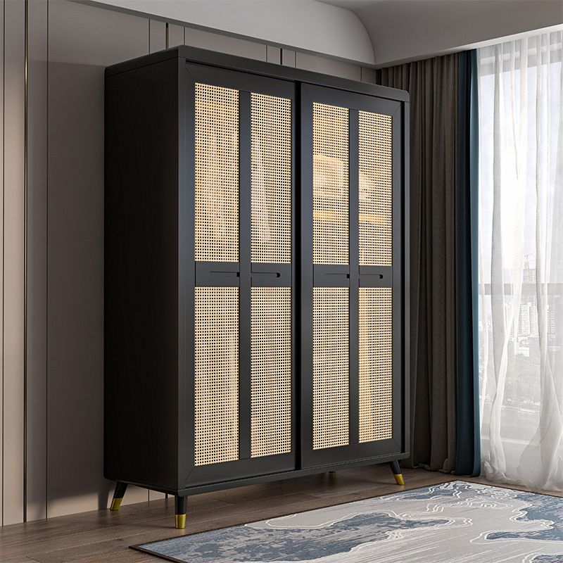 Armoire de garde-robe en caoutchouc armoire de garde-robe contemporaine avec étagères