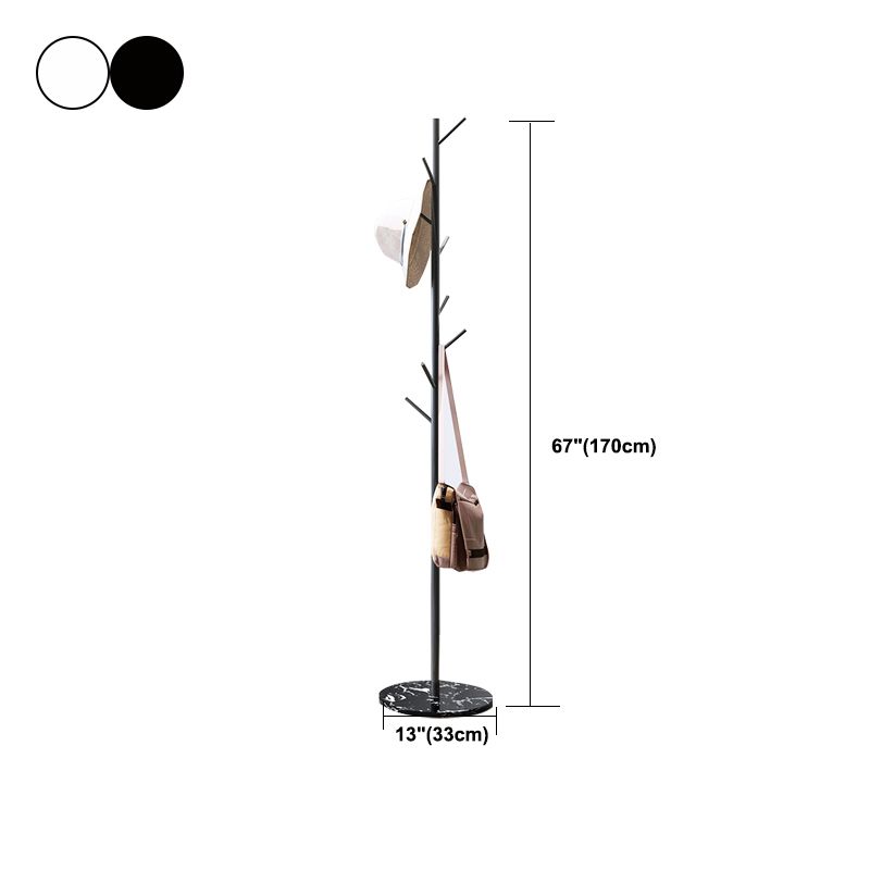 Modern Entryway Metal Free Standing No Distressed 8 Hooks Coat Rack Clearhalo 'Entry & Mudroom Furniture' 'furn' 'furn_hall_tree_coat_racks' 'Furniture' 'Hall Trees & Coat Racks' 'hall_tree_coat_racks' 1200x1200_f9865390-1db7-4954-bbfe-4bb763923868