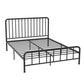 Modern Slat Bed Spindle Metal Open-Frame Bed with Custom Gold Legs
