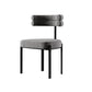 Sedie da pranzo in cucina contemporanea sedie da laterale imbottite con gambe nere