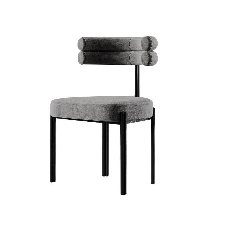 Sedie da pranzo in cucina contemporanea sedie da laterale imbottite con gambe nere